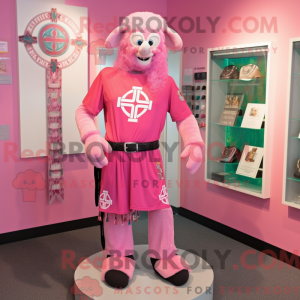 Máscara de cruz celta rosa...