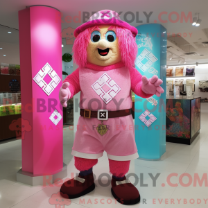Máscara de cruz celta rosa...