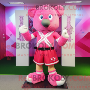Máscara de cruz celta rosa...
