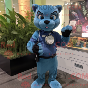 Personaggio mascotte blu...