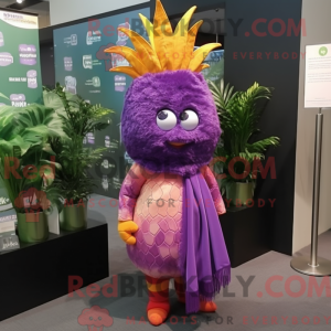 Paarse aas mascottekostuum...