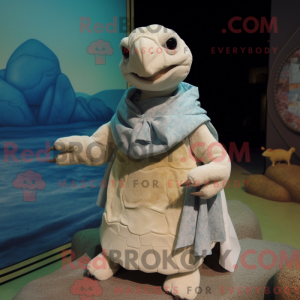 Cream Sea Turtle mascot...