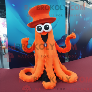 Orange Octopus maskot...