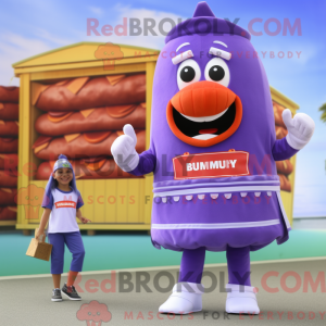 Lavender Currywurst mascot...