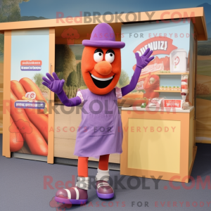 Lavendel Currywurst maskot...