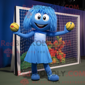 Blue Volleyball Net maskot...