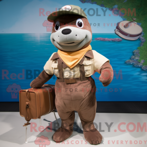 Brown Dolphin mascot...