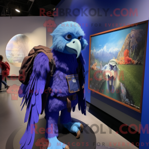 Blå Harpy-maskotdraktfigur...