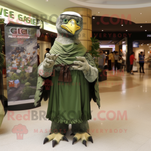 Olive Eagle maskot kostume...