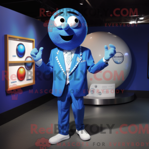 Blue Golf Ball mascot...