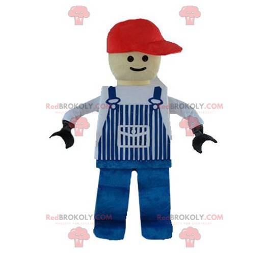 Lego-Maskottchen in blauen Overalls - Redbrokoly.com