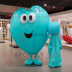 Cyan hjerteformede...
