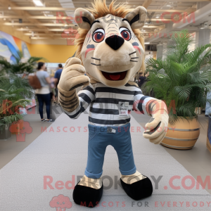 Tan Zebra-maskotdraktfigur...