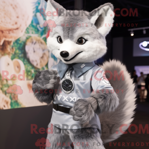 Silver Fox-maskotdraktfigur...