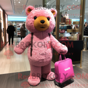 Máscara Rosa Teddy Bear com...