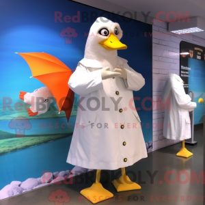 Hvit måke maskot drakt...