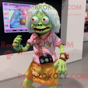 Peach Zombie Maskottchen...
