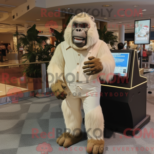 Beige Gorilla maskot...