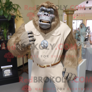 Beige Gorilla maskot...
