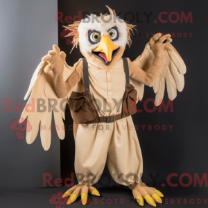 Mascotte de harpie beige...