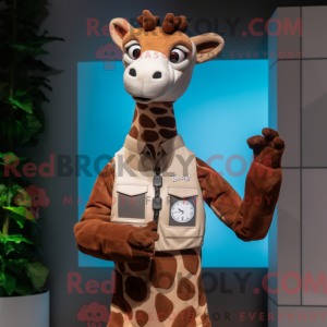 Máscara de girafa Brun com...