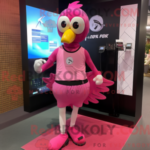 Pink Pigeon mascottekostuum...