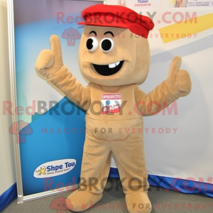 Tan Pepper maskot kostume...