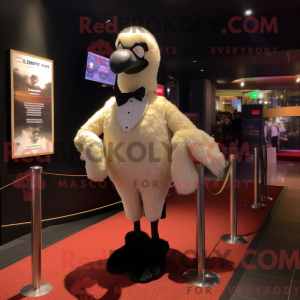 Tan Ostrich mascot costume...