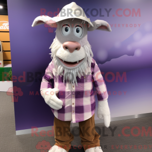 Lavender Boer Goat mascot...