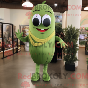 Olive Green Bean maskot...