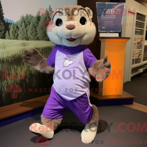 Lavender Beaver mascot...