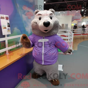 Lavender Beaver mascot...