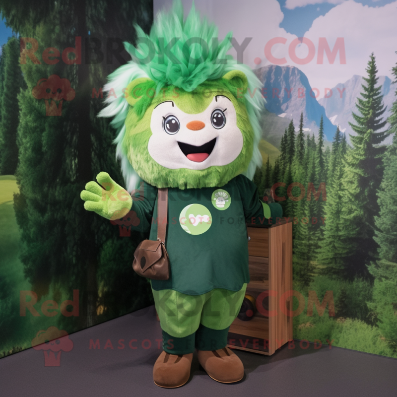 Forest Green Alliance mascot costume character dressed with a Romper and Hair clips Forest Green Alliance mascot costume character dressed with a Romper and Hair clips
