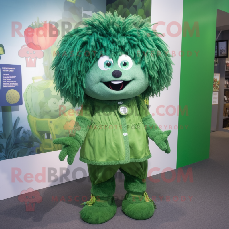 Forest Green Alliance mascot costume character dressed with a Romper and Hair clips Forest Green Alliance mascot costume character dressed with a Romper and Hair clips