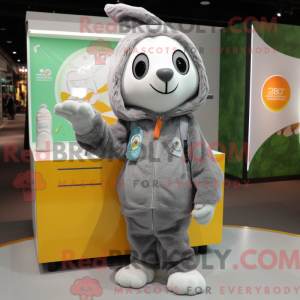 Mascotte de personnage gris...