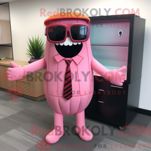 Pink Bbq Ribs Maskottchen...