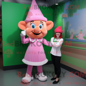 Pink Leprechaun Hat maskot...