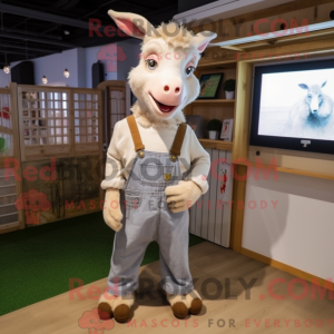 Beige ged maskot kostume...