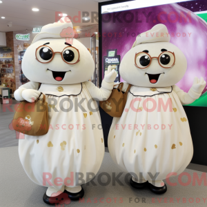 White Potato mascot costume...