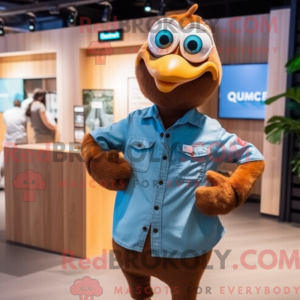 Brown Gull maskot kostume...