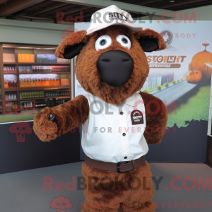 Rust Suffolk Sheep maskot...
