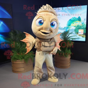 Tan Betta Fish maskot...