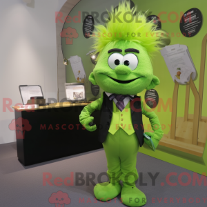 Lime Green Attorney mascot...