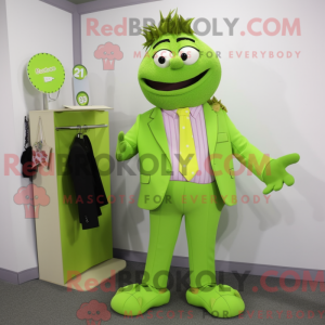 Lime Green Attorney mascot...