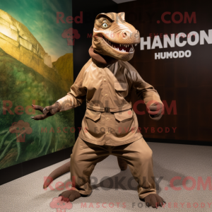 Brown Iguanodon mascot...