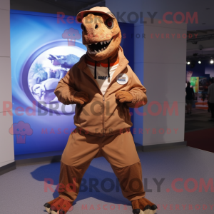 Brown Iguanodon mascot...