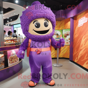 Personaggio mascotte viola...