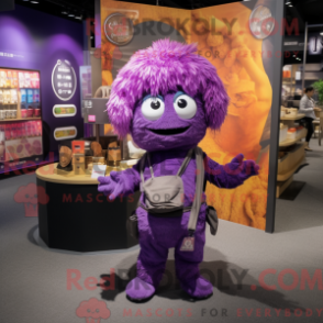 Fantasia de mascote de Ramen roxo com macacão e bolsas - Mascotes ramen - REBROKO_340337 - RedBrokoly.com
