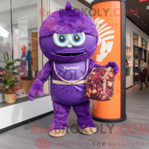Personaggio mascotte viola...