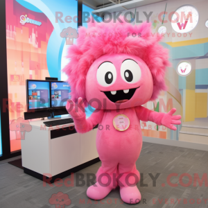 Pink Pendant mascot costume...